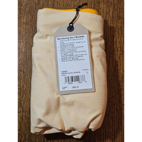 Sorel x Prana Wandering Soul Bralette Womens L Chalk Sports Bra NEW - Picture 4 of 4